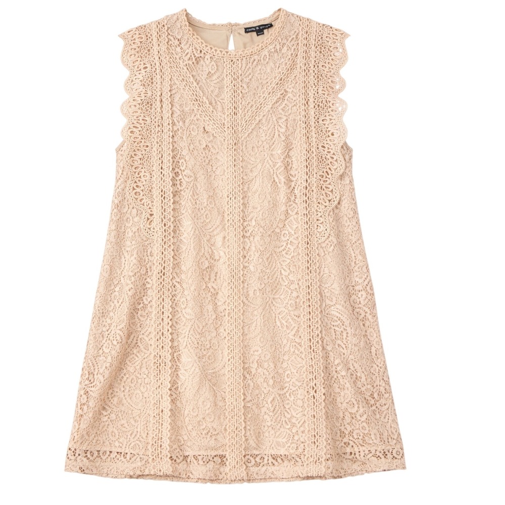 NWOT Cable & Gauge Beige Lace boho inspired Sleeveless Top – Size M